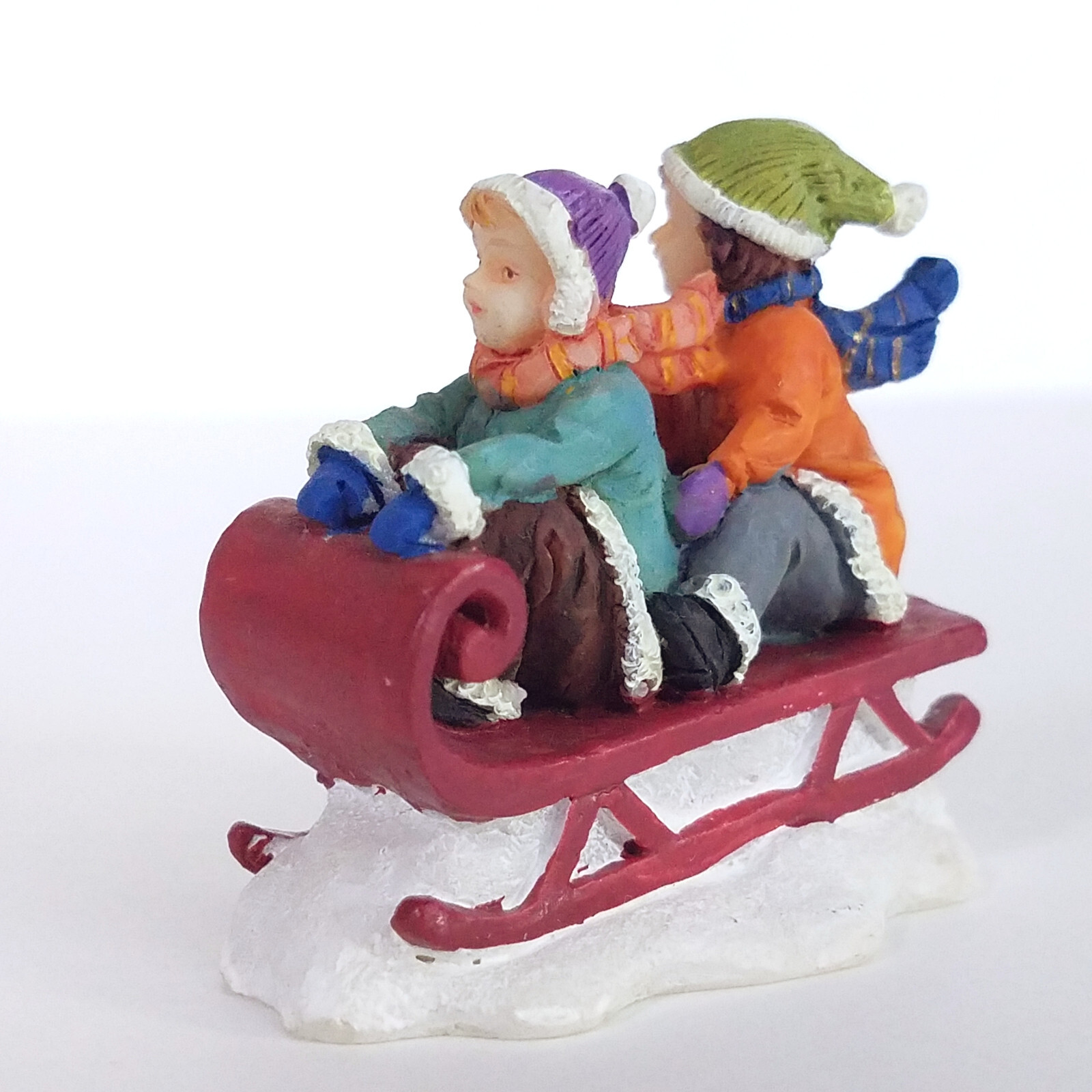 Santa’s Workbench 2004 Winter Sports Figurines 7322829 Children Playing In Snow