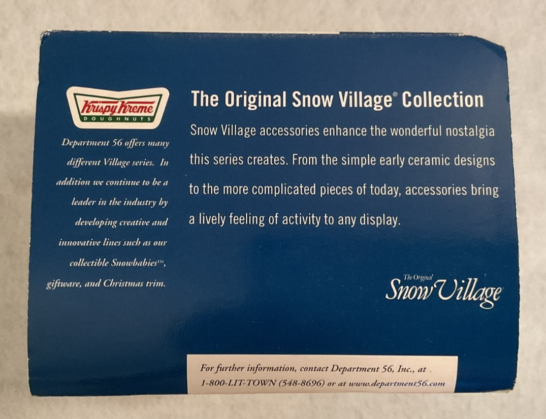 DEPT 56 KRISPY KREME DOUGHNUT SHOP SNOW VILLAGE ORNAMENT NIB-NEVER USED! #55163