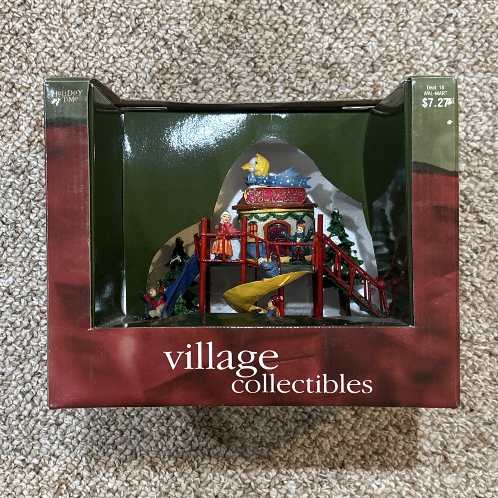 Holiday Time Christmas Village Park Avenue Townhouse Playground Park Collectible