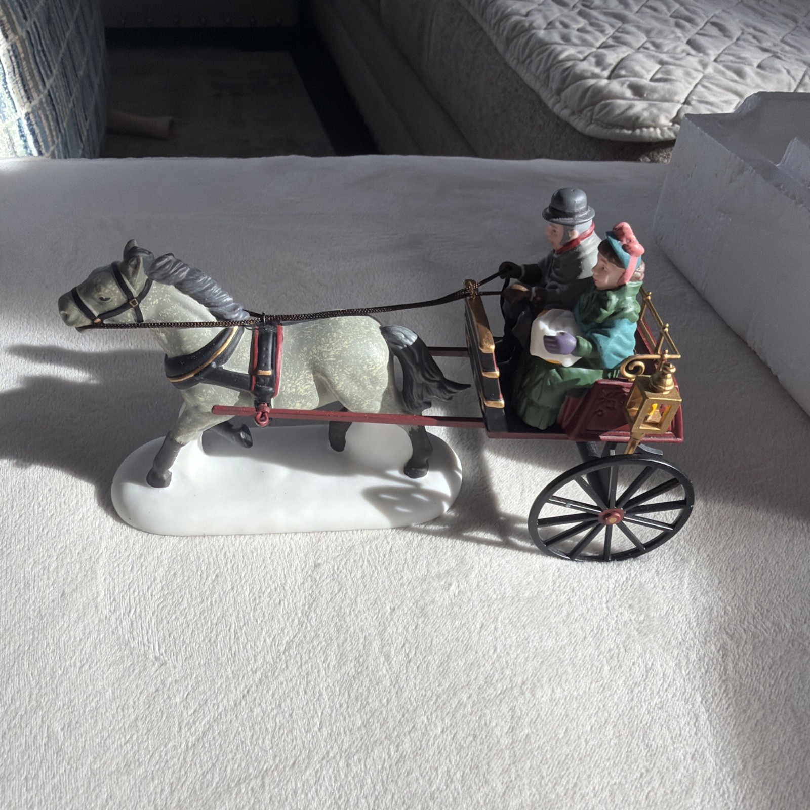 Dept 56 Red Christmas Sulky #58401 Heritage Village Collection In Original Box