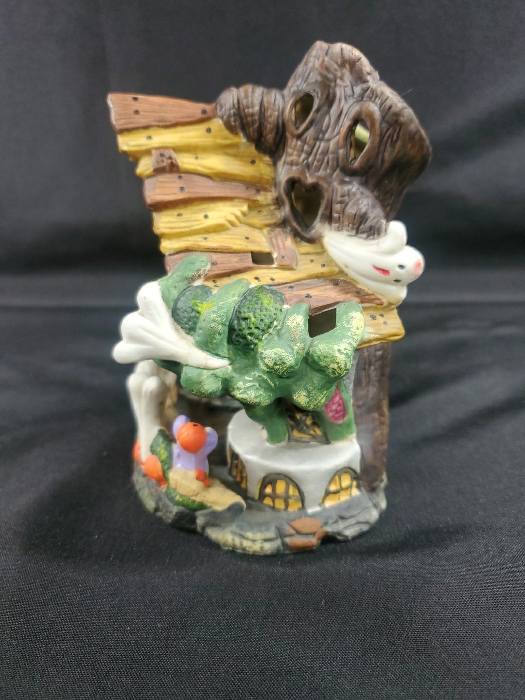1998 Spooky Hollow Phantom’s Opera House 6″ Porcelain Halloween House No Light