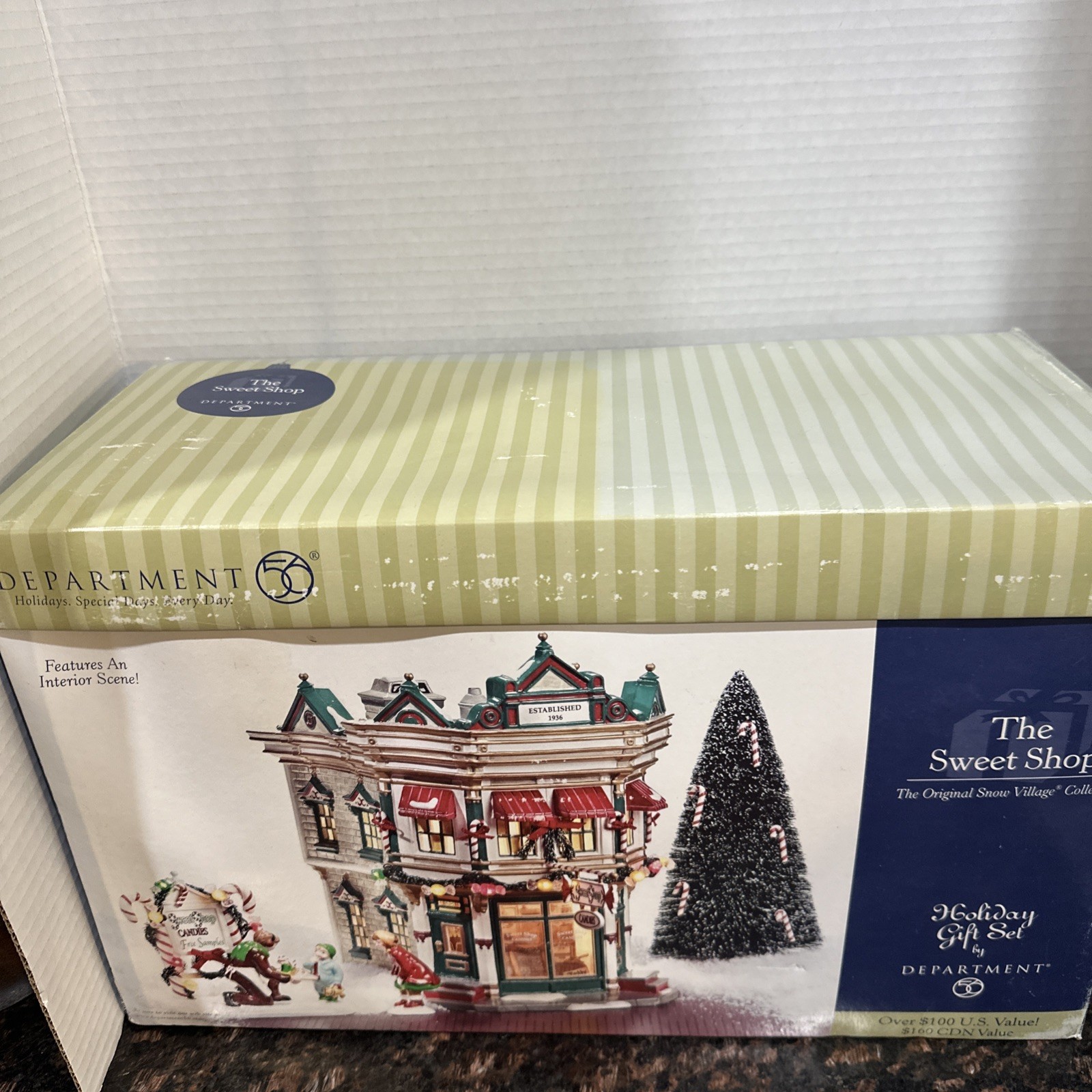 Dept 56 Original Snow Village – Sweet Shop Holiday Gift Set – EUC