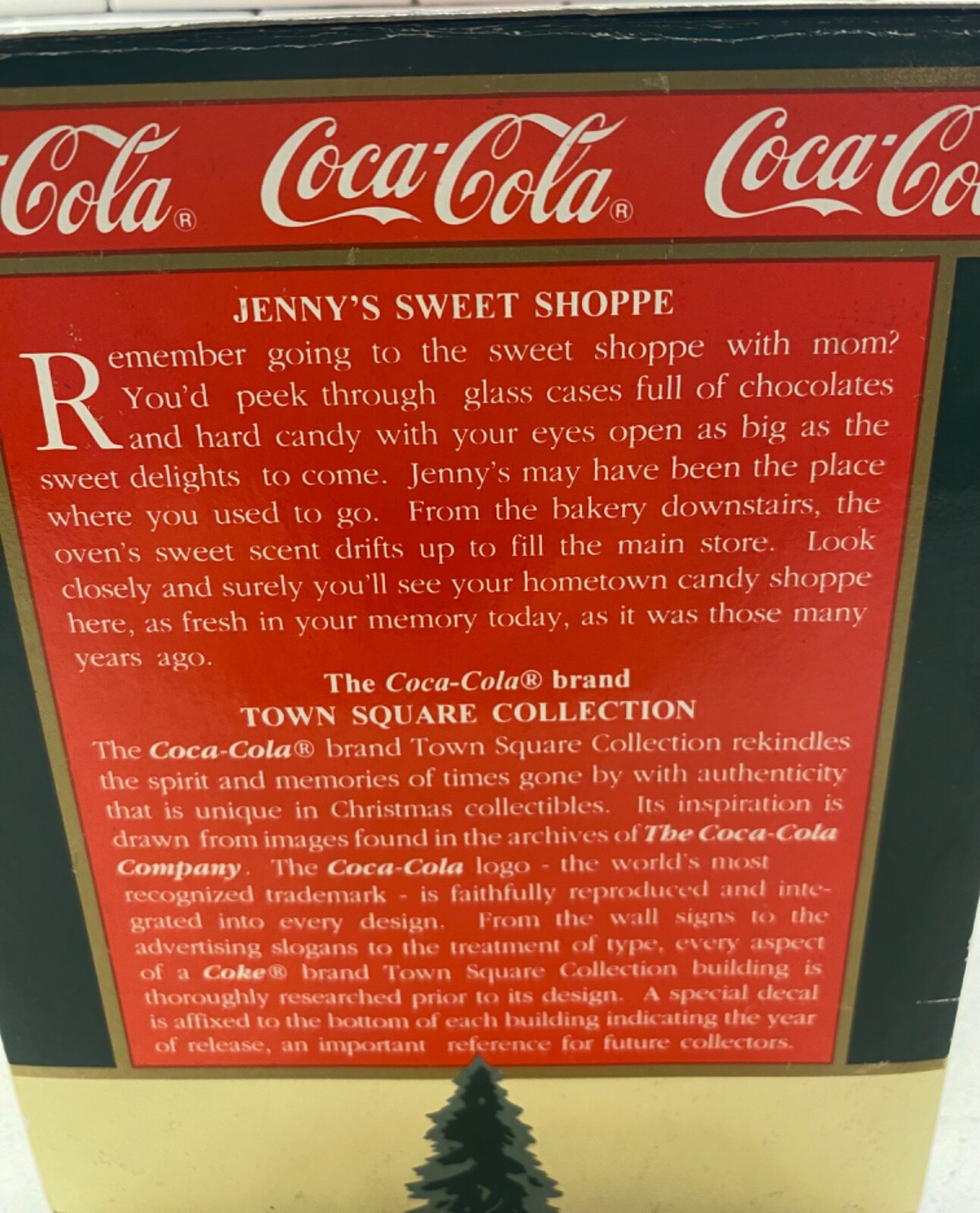 COCA-COLA JENNY’S SWEET SHOPPE TOWN SQUARE COLLECTION CHRISTMAS VILLAGE