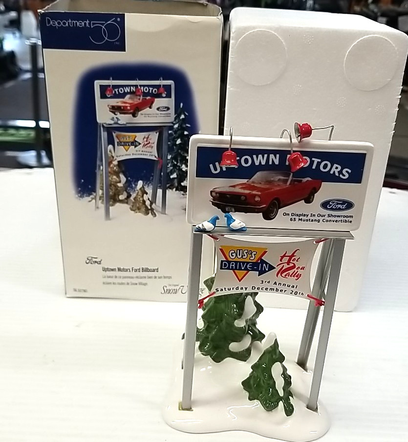Department 56 Uptown Motors Ford Billboard (box 21)
