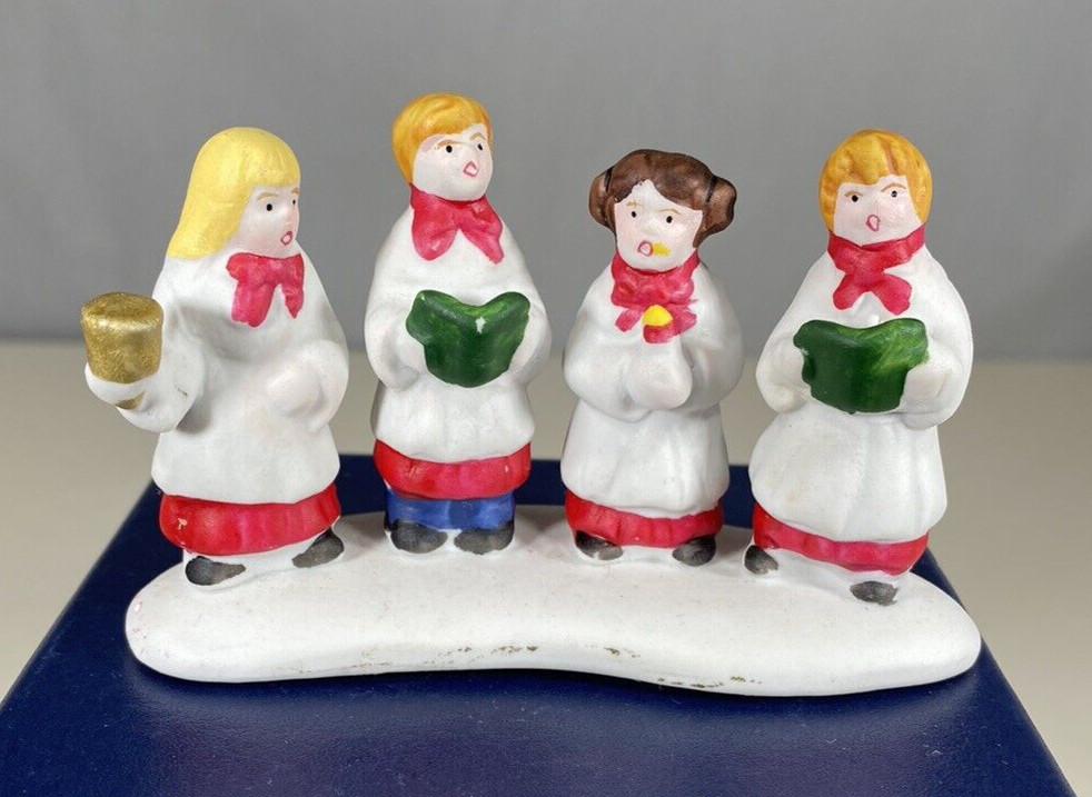 Vintage Lemax Christmas Village Town Boys and Girls Choir Singing Carols