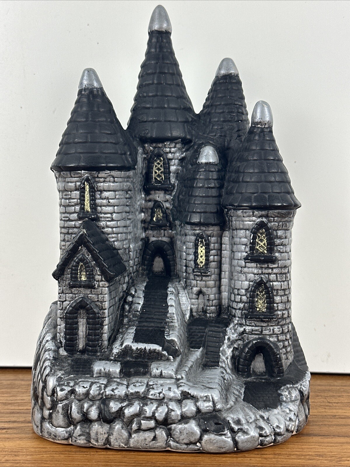 Vintage Byron Molds Victorian Castle – Eerie Halloween Decoration Hand Painted