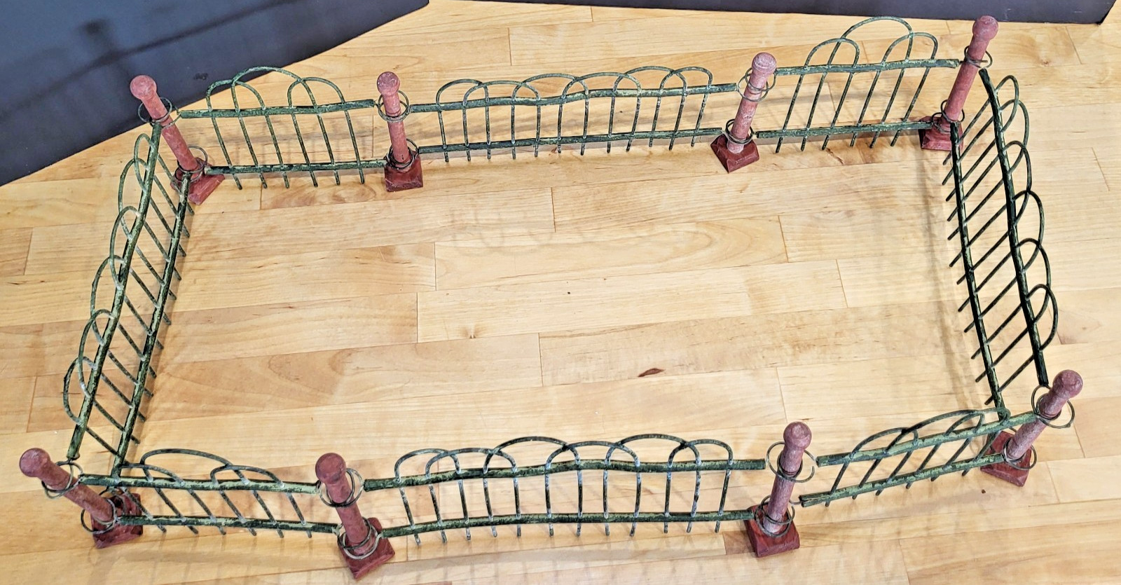 Antique Christmas Wood Drake Victorian Feather Tree Fence Village Train