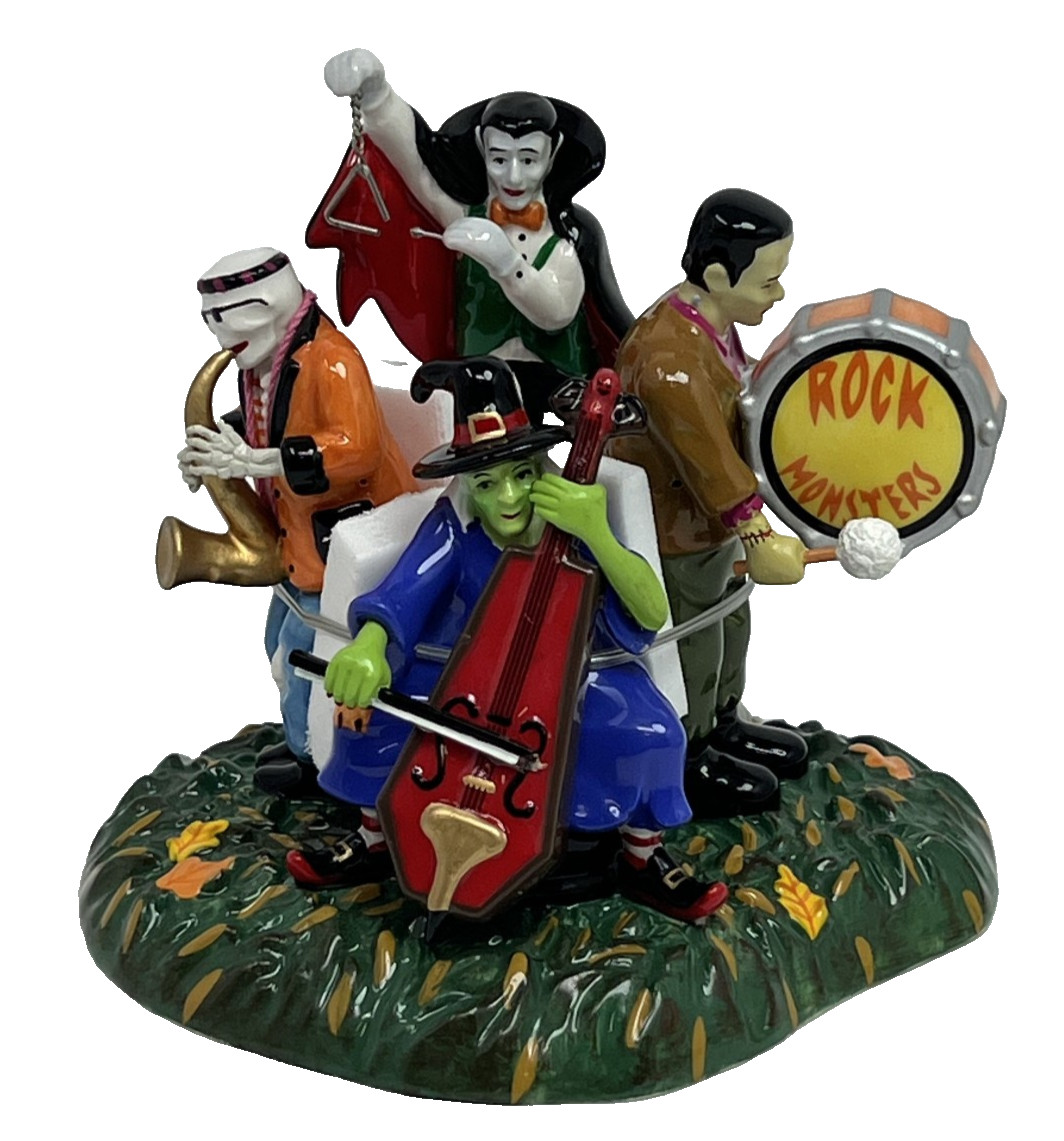 Dept 56 Village Accessory Halloween Monsters Rock Band Figurine