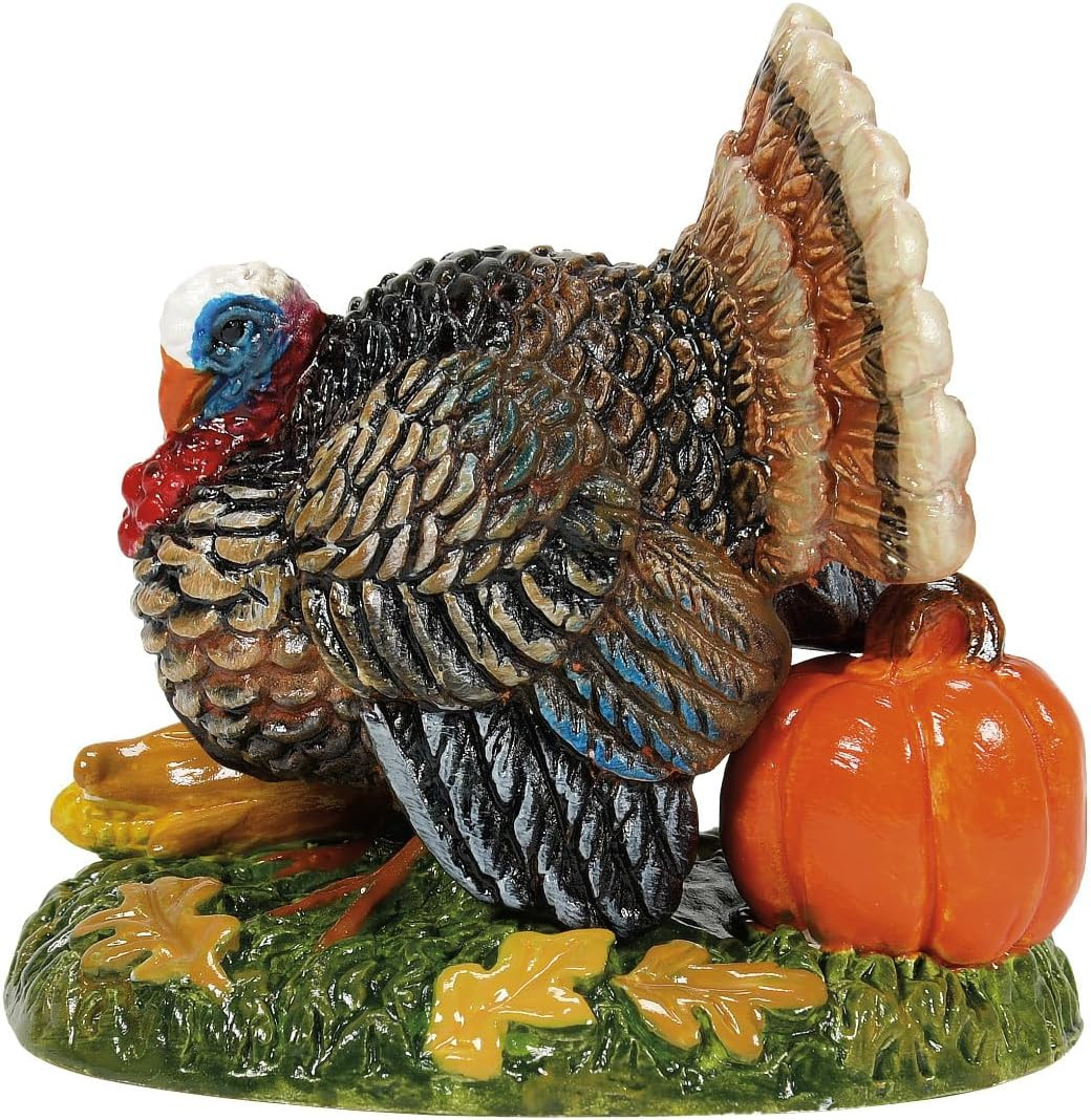 Village Collection Accessories Thanksgiving Harvest Tom Turkey Figurine, 2.1 Inc