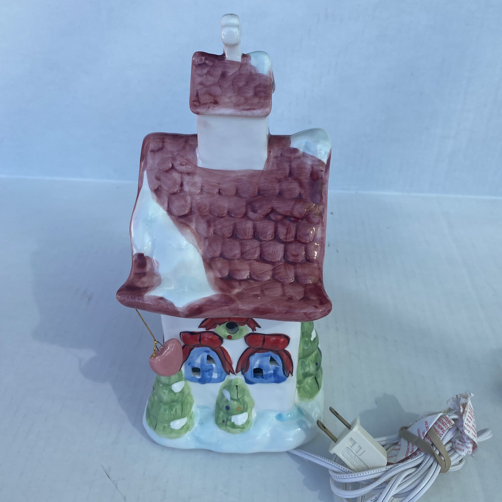 Elements Vintage Lot of 9 Christmas Village Ceramic Light Houses Figurines