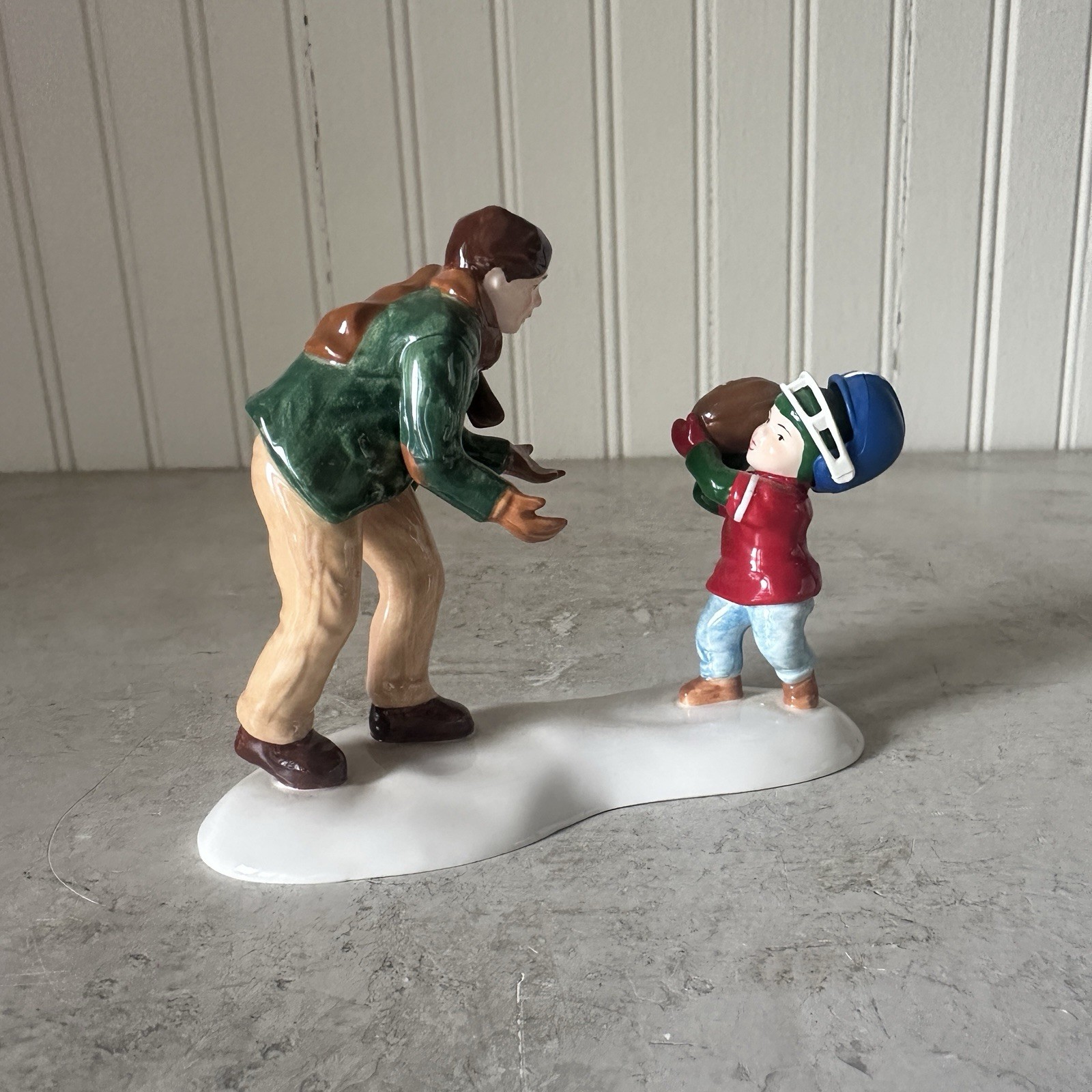 Dept 56 Snow Village SUNDAY FOOTBALL WITH DAD #55143 Christmas Sports Accessory