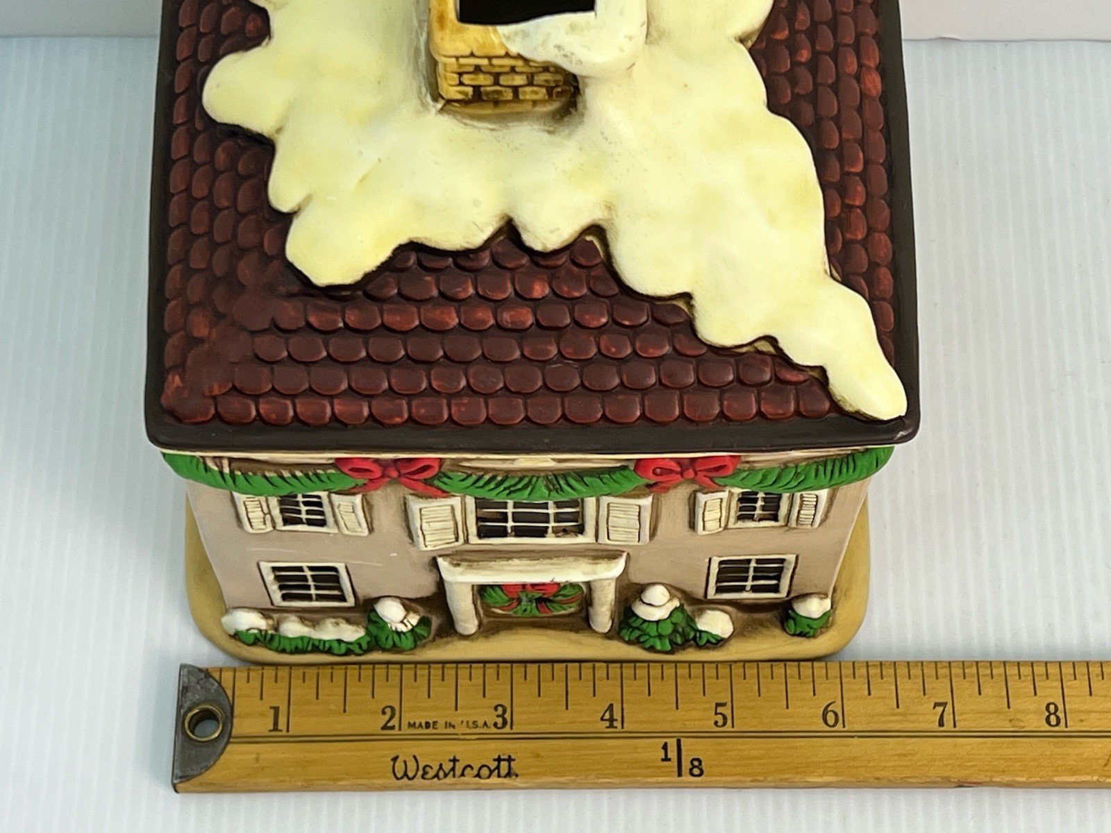 Vtg Lefton Penny House Colonial Village Hand Painted 1986 Made in Taiwan No Box