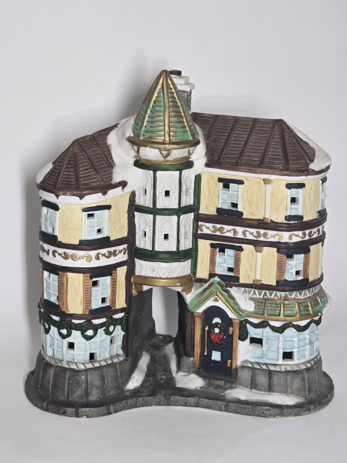 Chipped* Mercuries 1994 Christmas Village Victorian Building Light-Ready Vintage