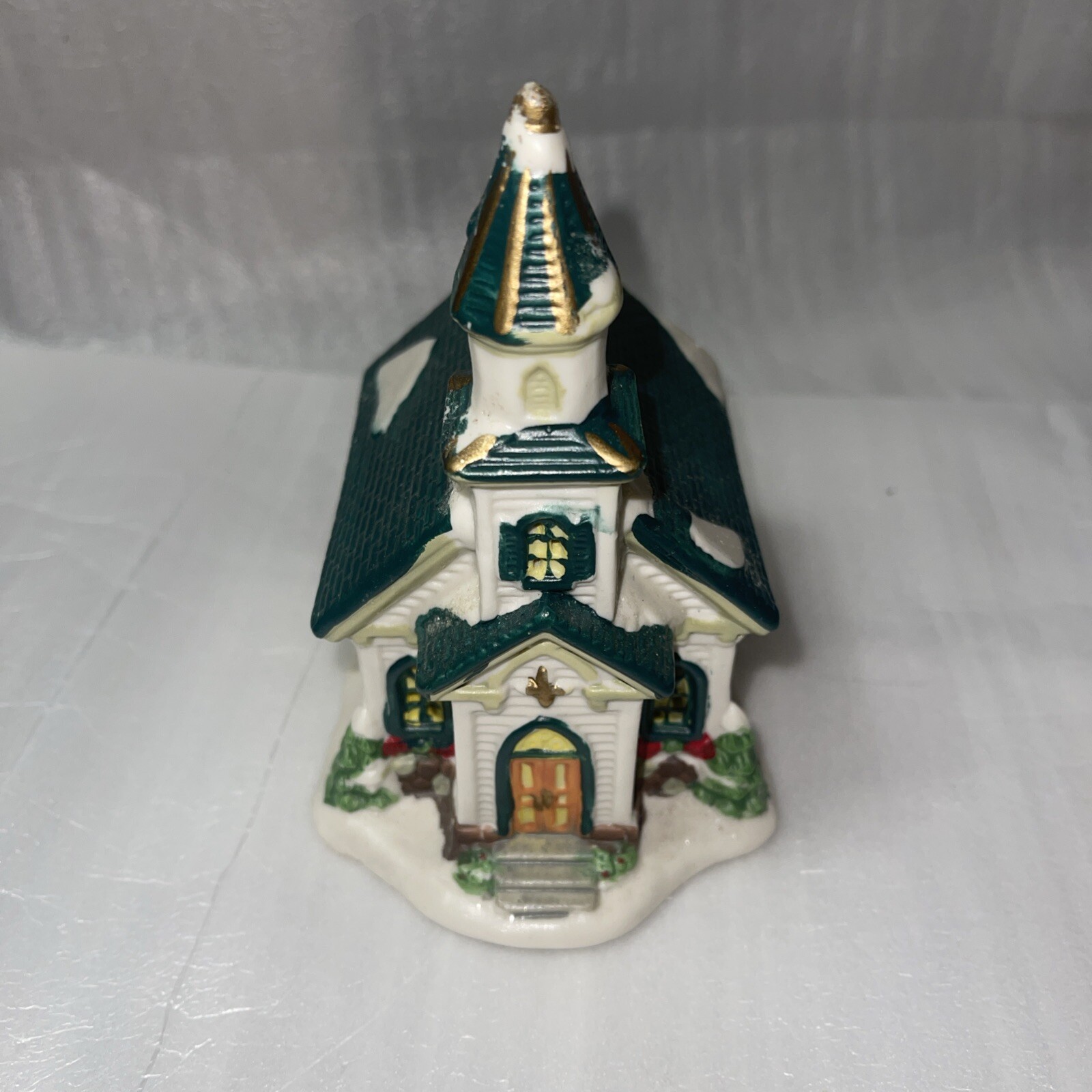 Cobblestone Corners CHURCH Small Christmas Village chapel building 5-3/8″hi