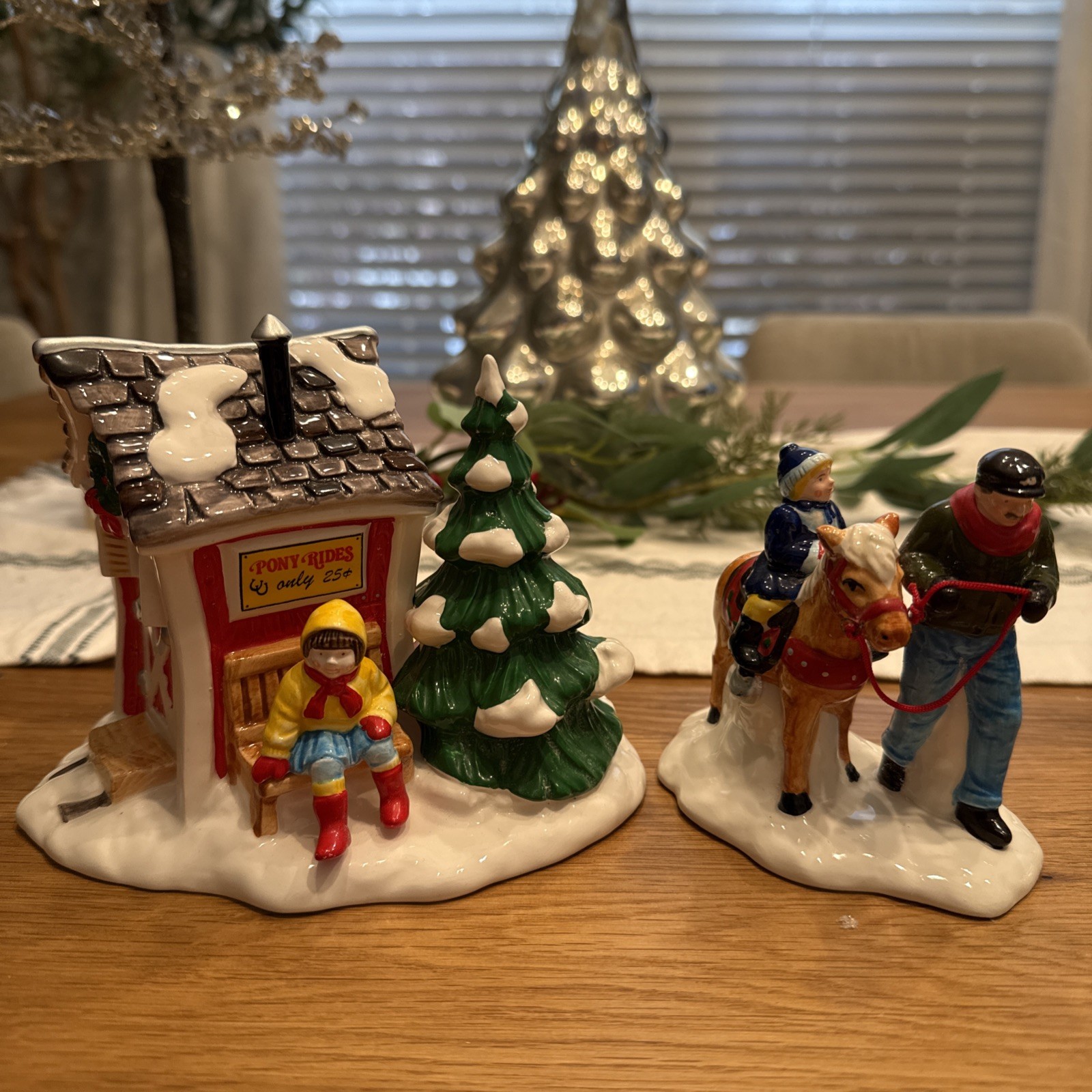 Department 56 Snow Village-Pint Size Pony Rides #5453-4 Retired – No Box