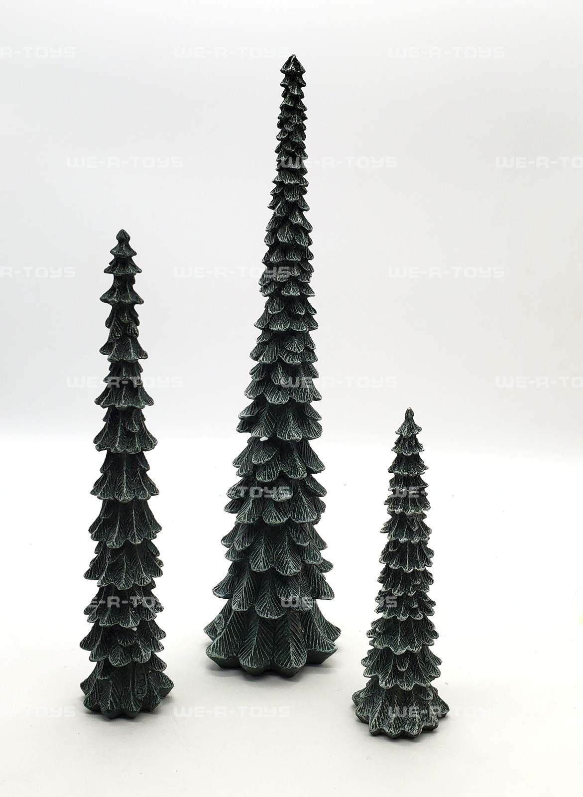 Department 56 Village Pencil Pines Cold Cast Porcelain Set of 3 #5246-9