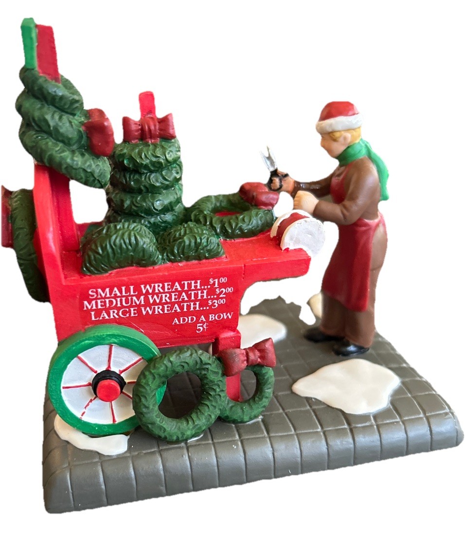 Dept 56 Wreath Seller Christmas In City Series 2011 Retired 4020944