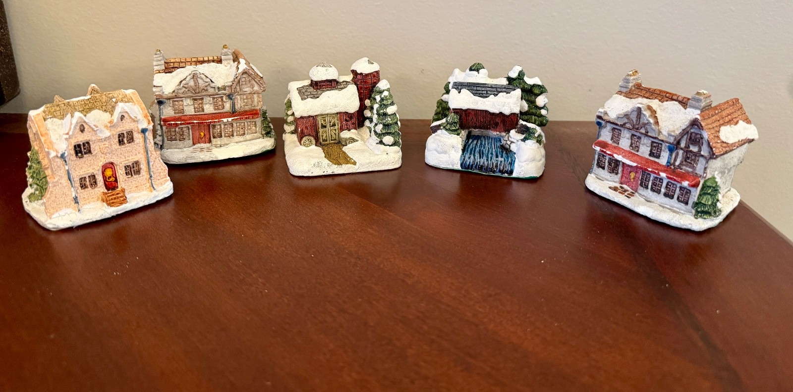 Dickens Christmas Collection RSVP 1988 5 Pc Set Scrooge Toy Barn Bridge