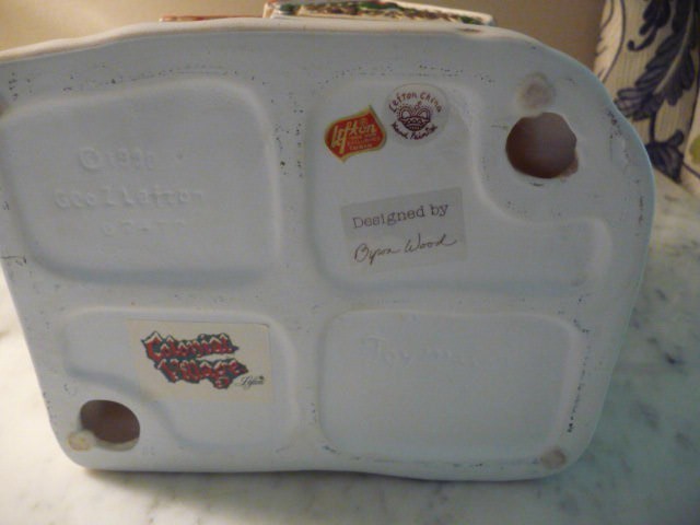 Vintage 1990 Lefton Colonial Christmas Village Toy Makers Shop w/Box & Plug