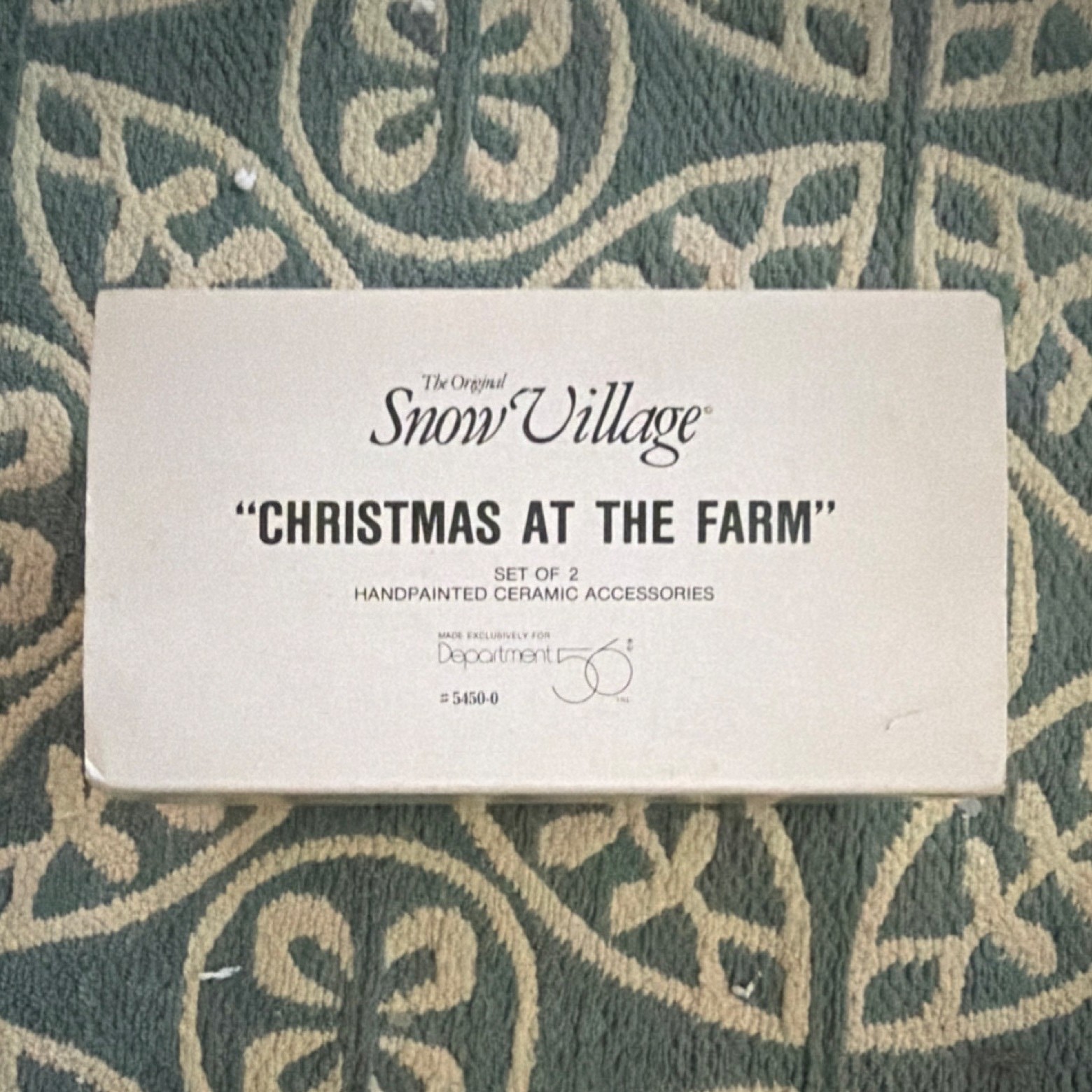 Department 56 Snow Village Christmas at the Farm Hand Painted Ceramic Set of 2