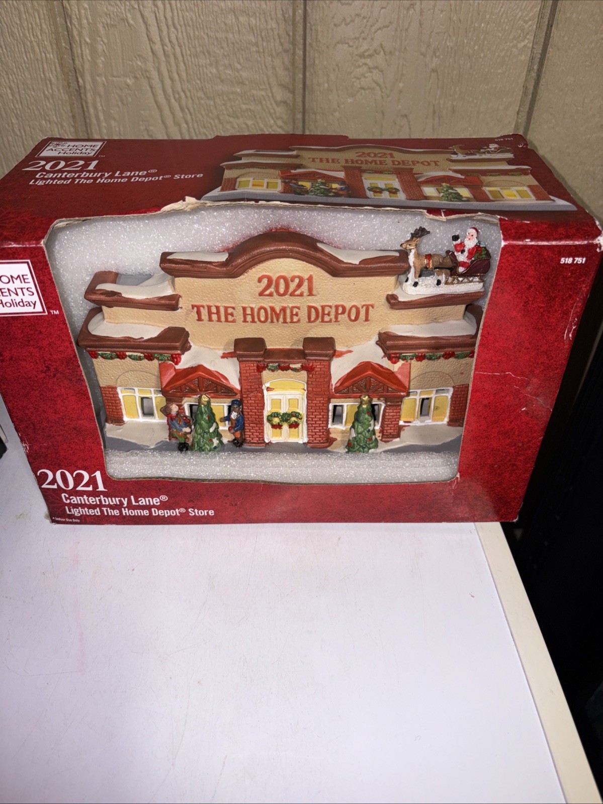 Canterbury Lane 2021 Lighted The Home Depot Store Christmas Village Decoration