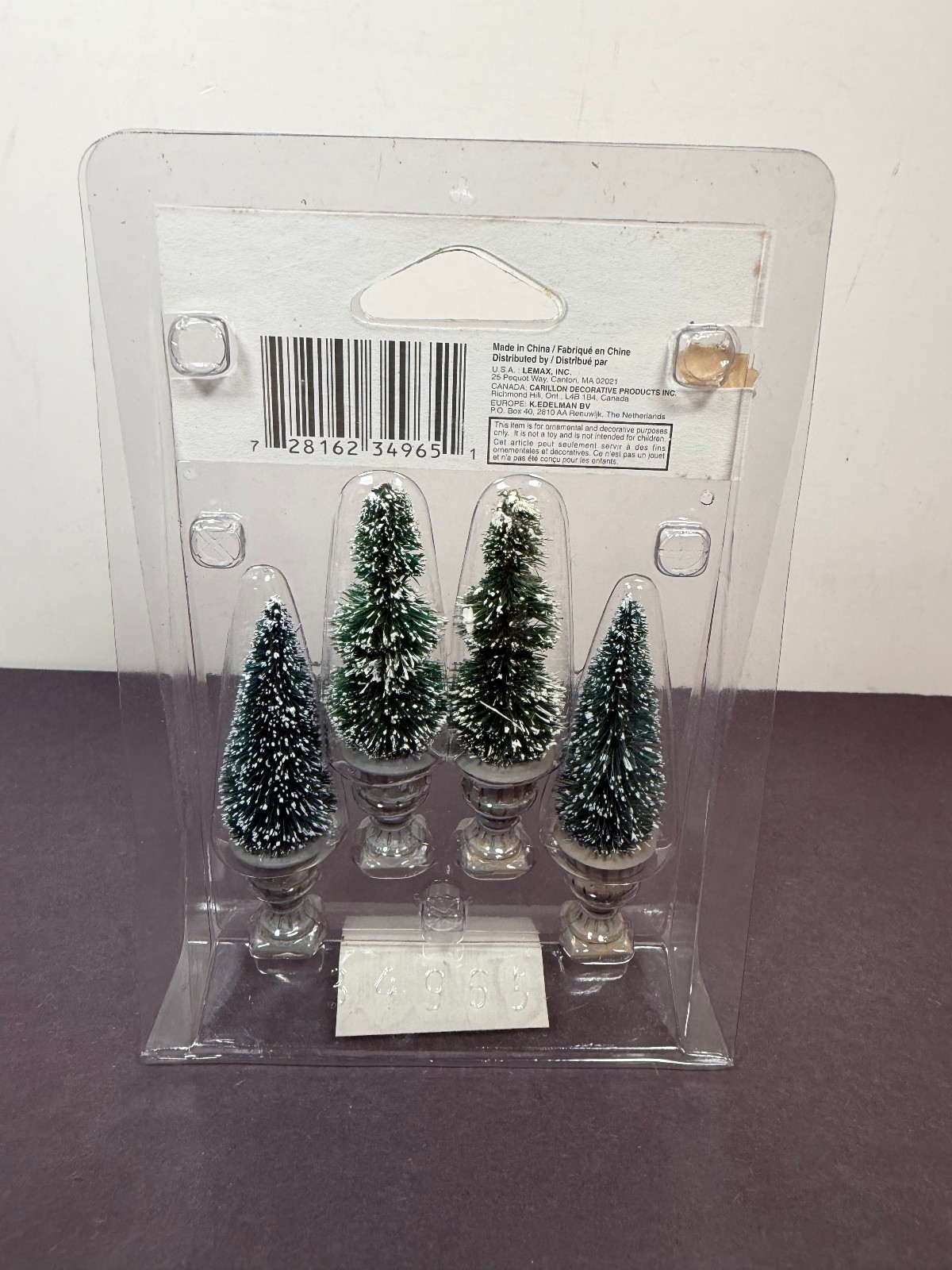 Lemax Village CONE SHAPED & SCULPTED TOPIARIES Set of 4 Christmas 2003 34965