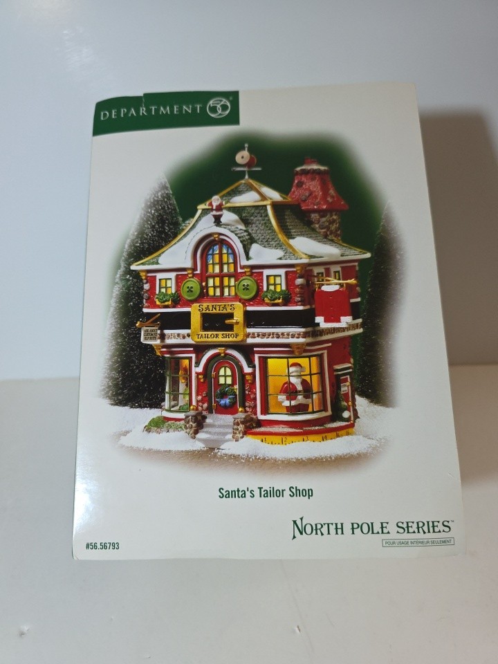 Dept 56 North Pole – Santa’s Tailor Shop – Mint In Box 56793 Sewing W/ Acc