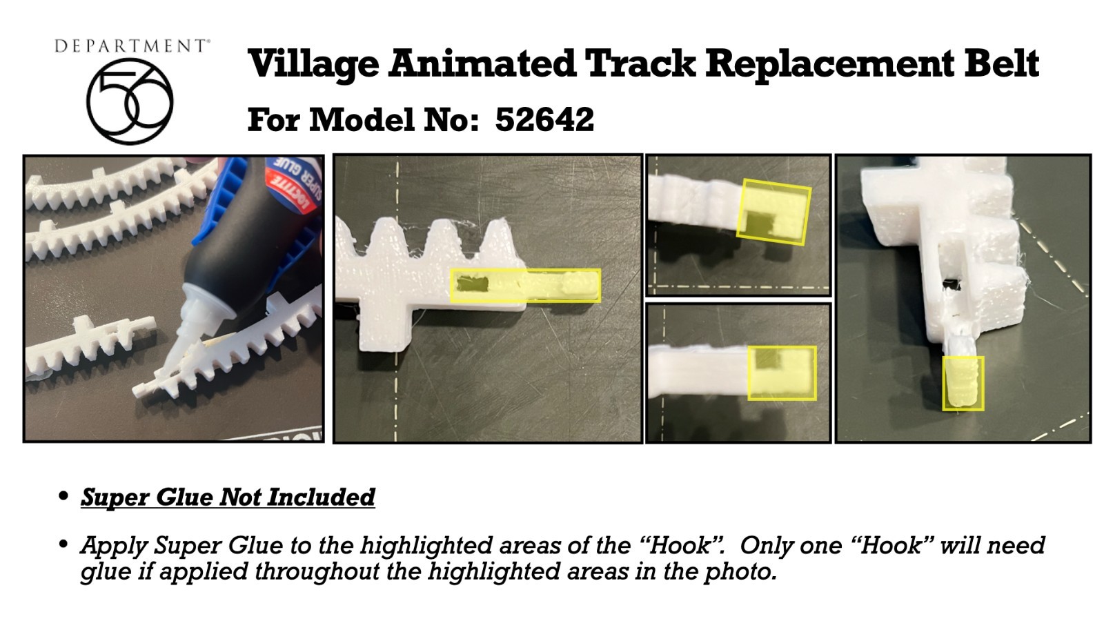 Department 56 Village Animated Track Replacement Belt (TRACK NOT FOR SALE)