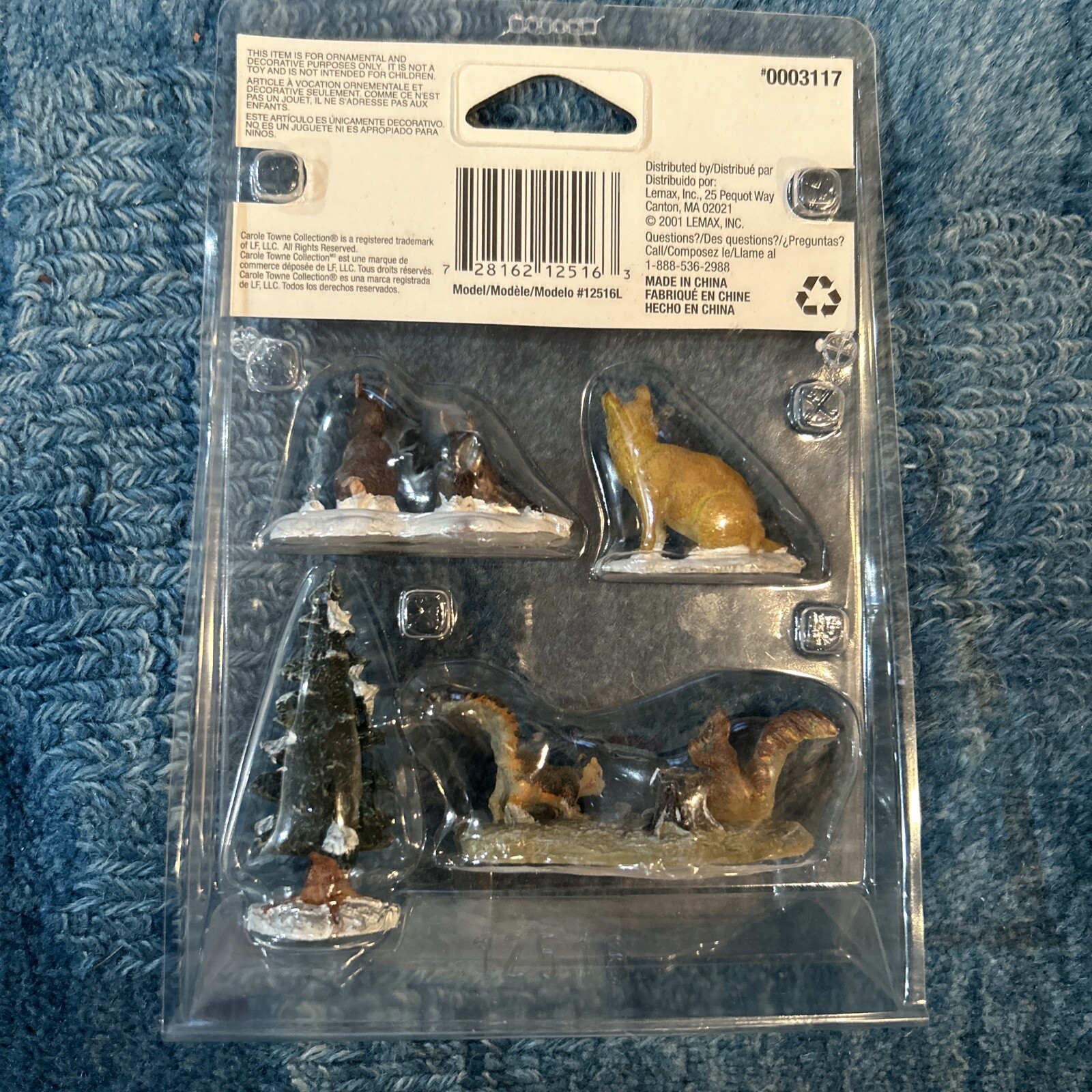 Lemax WOODLAND ANIMALS Set of 4 Carole Town Figurines Christmas Village Vintage