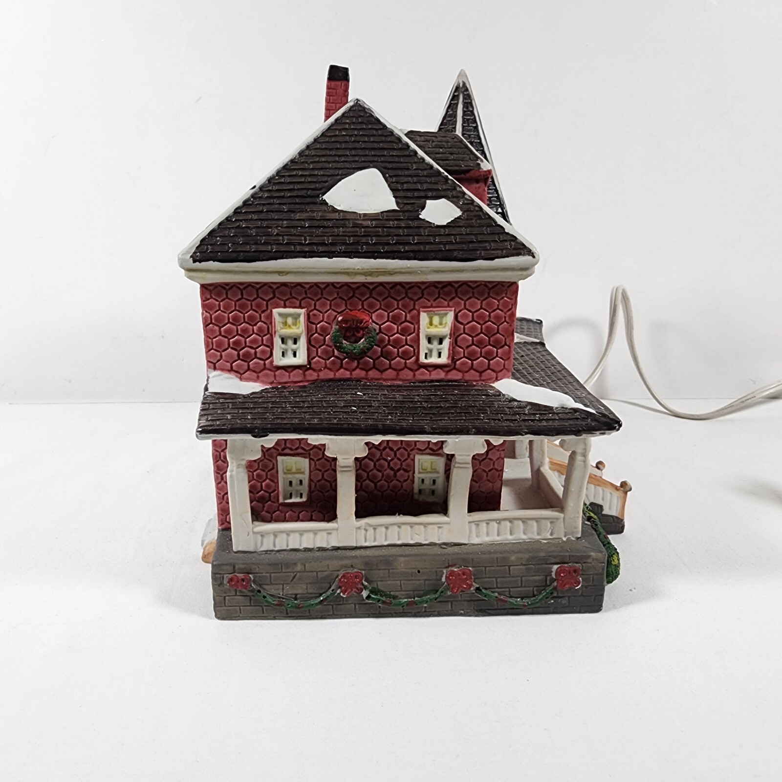 VTG Lemax Share The Joy Porcelain Lighted House Hand Painted Christmas 1993