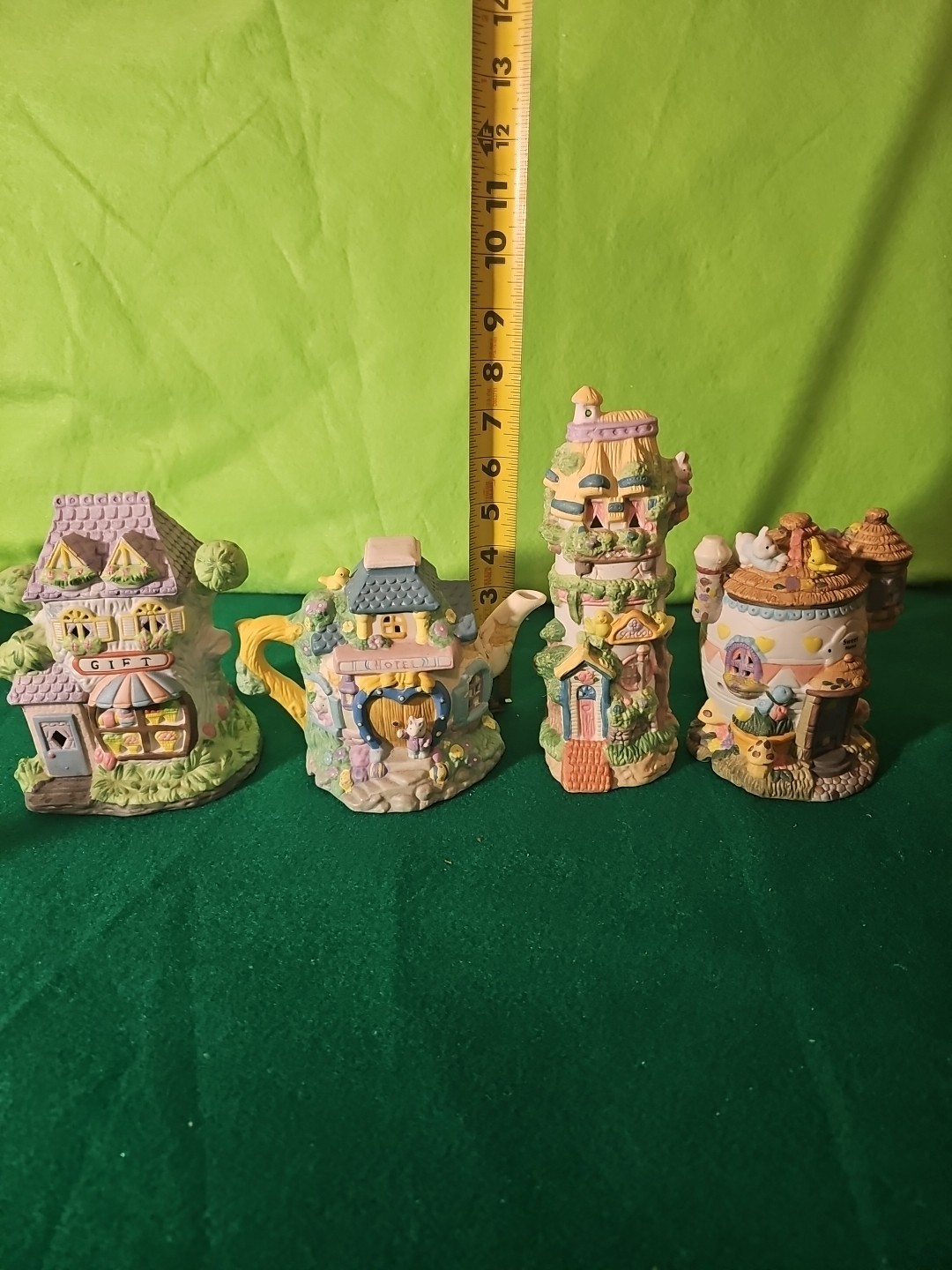 Vintage Lot Of 4 Easter Village Houses.