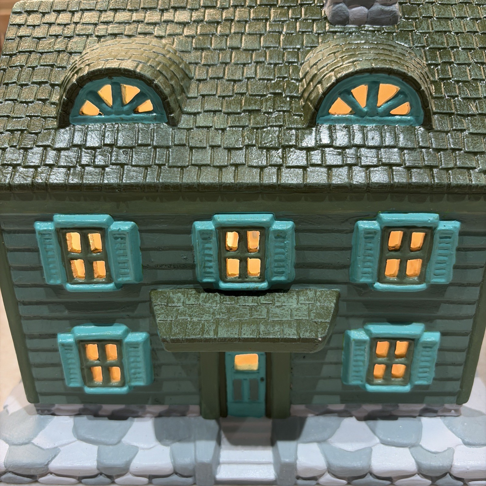 Vintage Hand Painted Lighted House Christmas Village Cottage One of a Kind