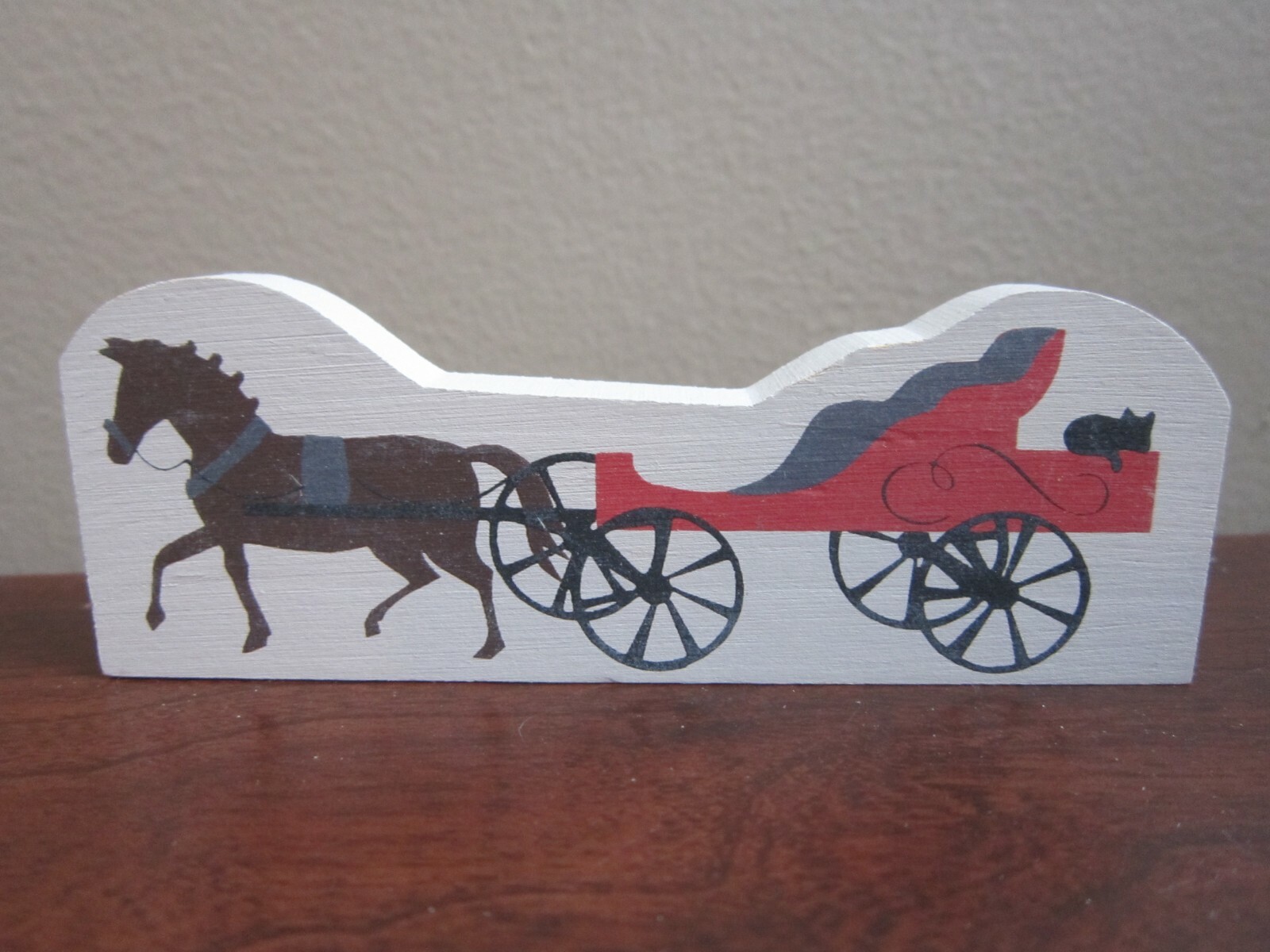 HORSE DRAWN CARRIAGE BUGGY ACCESSORY CAT’S MEOW VILLAGE WOOD RETIRED