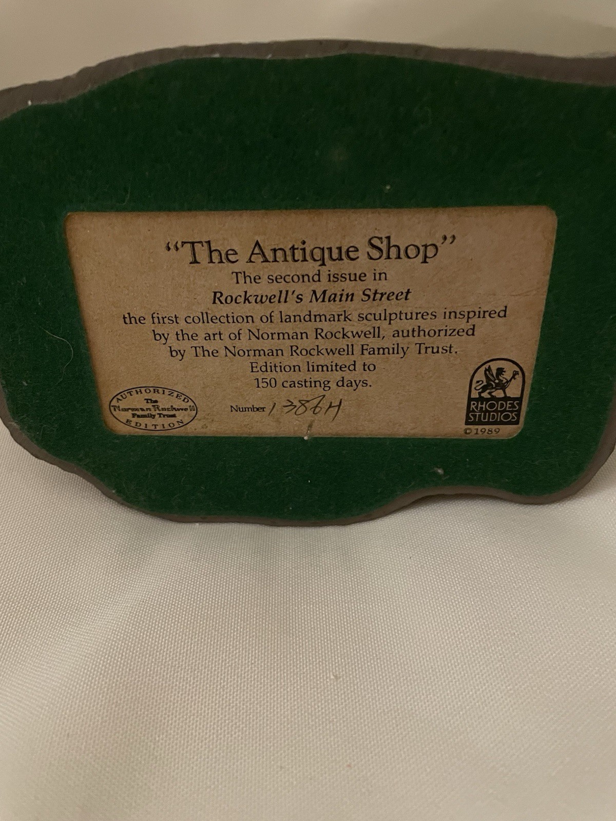 Vintage Rockwells Main Street Collection “The Antique Shop” Sculpture