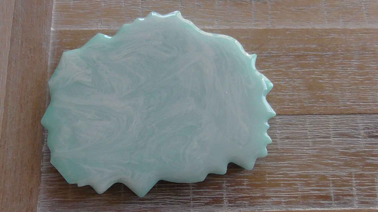 4 1/2″ x 4″ Resin Frozen Ice Lake Pond Dept 56 Lemax Village Dioramas #479