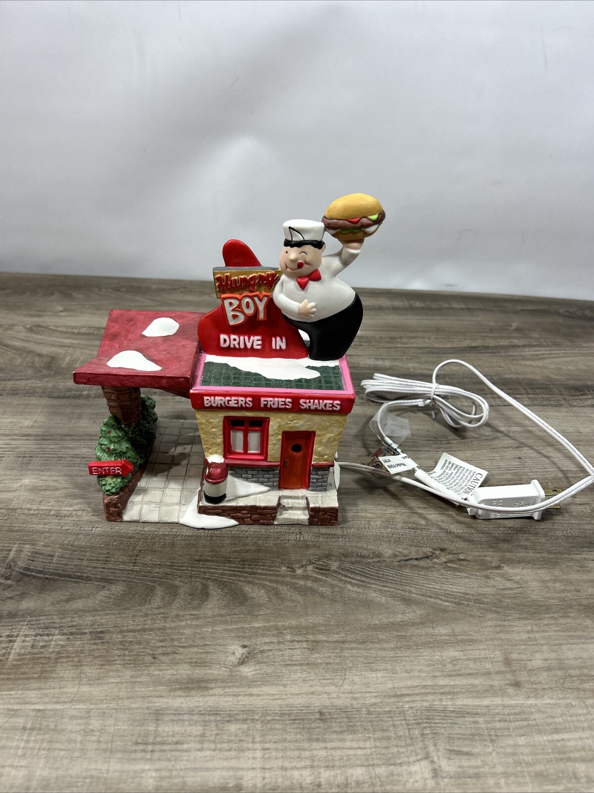 Hungry Boy Drive In Light up Village Christmas 1997 Seasonal Specialties