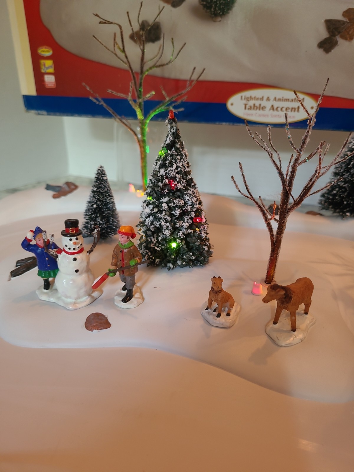Lemax Village Collection Here Comes Santa Claus Lighted & ANIMATED Vintage