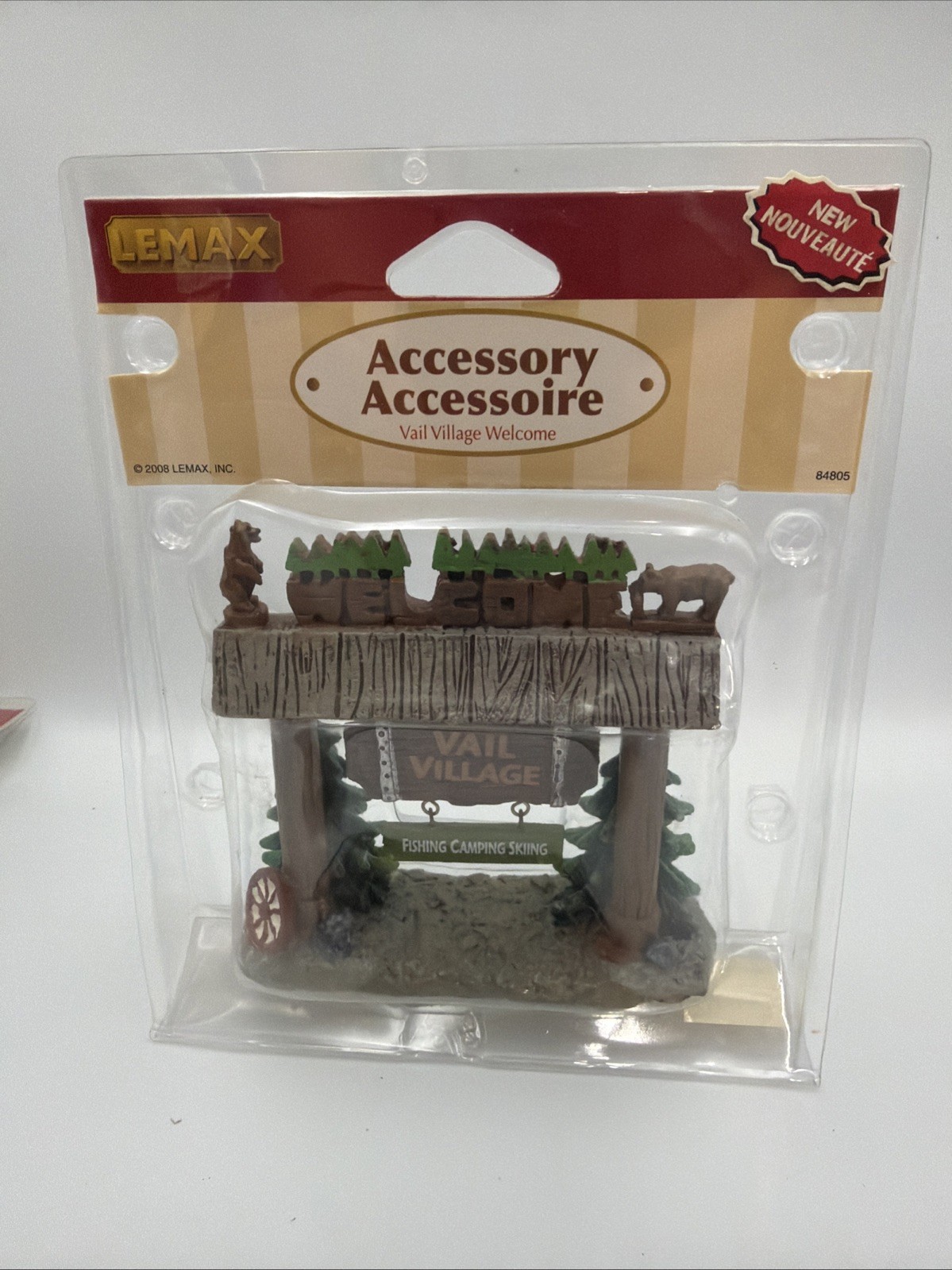 Lemax Vail Village Welcome Christmas Village Accessory Camping Fishing Skiing
