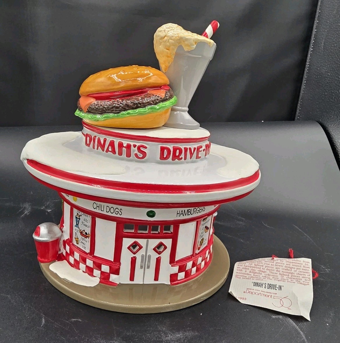 Department 56 Snow Village Dinah’s Drive-In 54470 Box No Outer Packaging Lighted