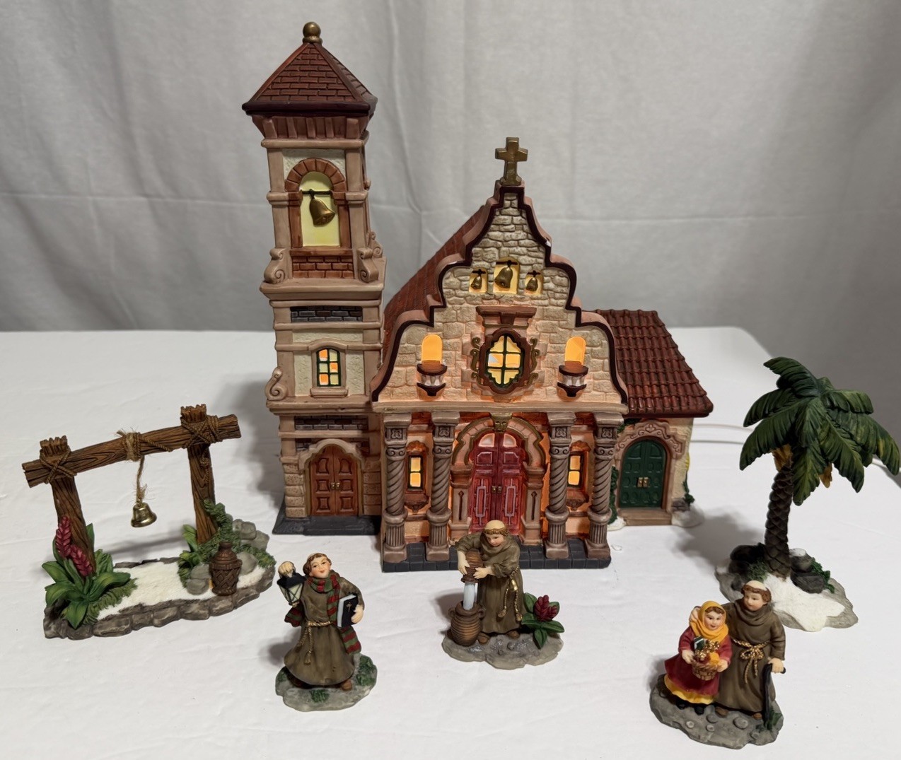 HOUSE OF LLOYD CHRISTMAS AROUND THE WORLD MISSION STYLE LIGHTED CHURCH BY O’WELL