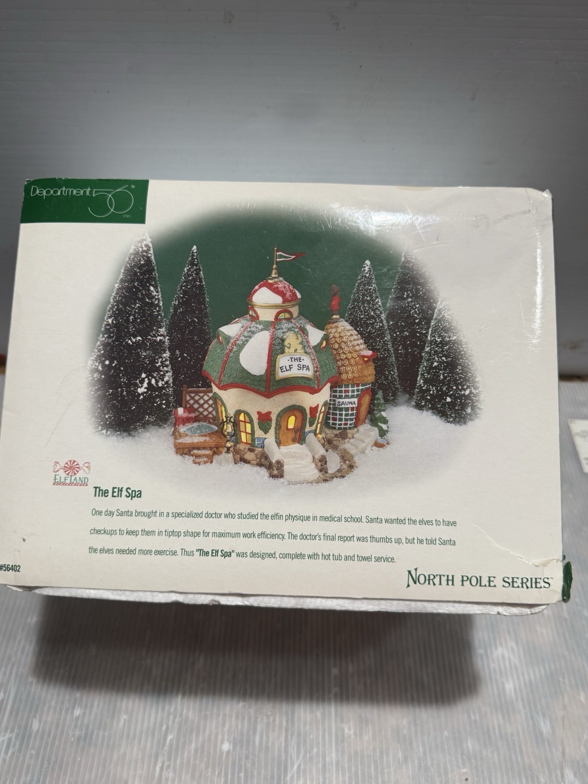 🚨 Department 56 “The Elf Spa” 56402 Christmas North Pole Series Elf Land House