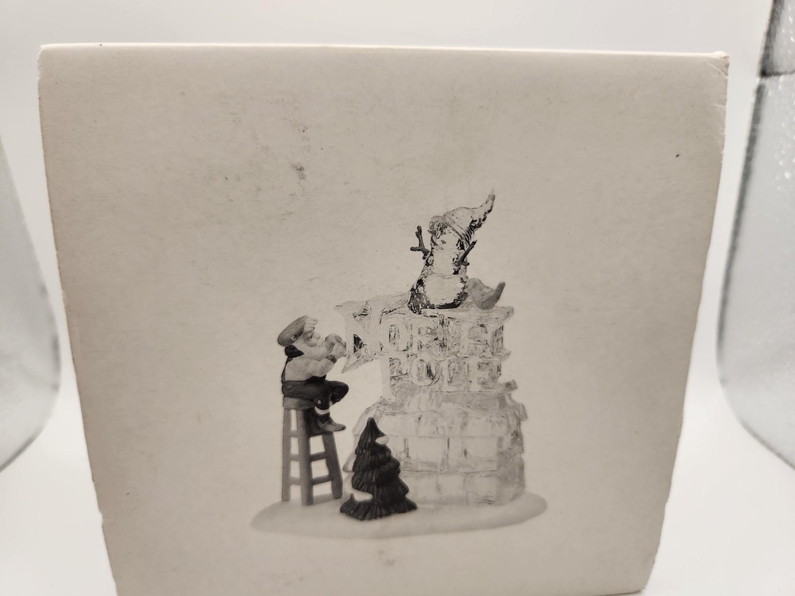 Dept 56 Heritage Village A Busy Elf North Pole Sign Ice Sculpture #56366