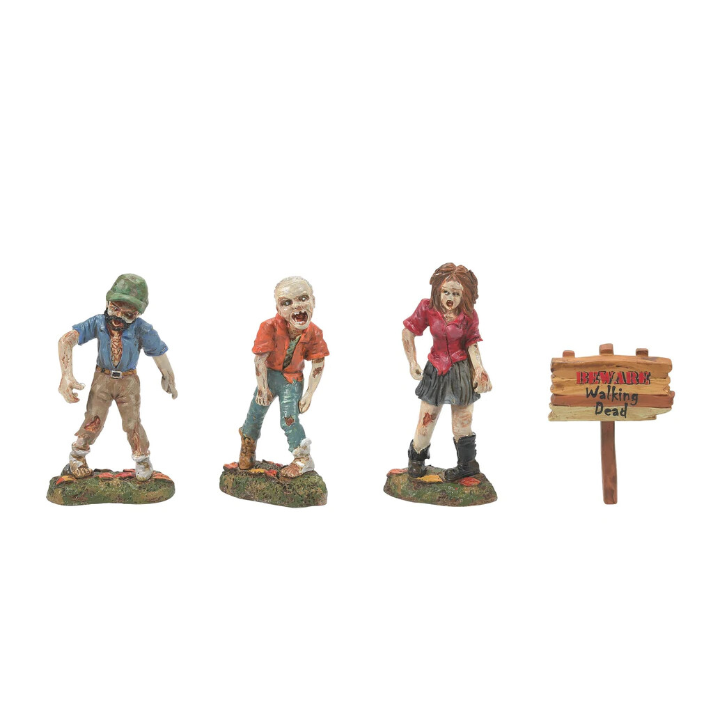 Dept 56 ZOMBIE CRAWL SET/4 Halloween Village Animated 6009818 BRAND NEW 2022