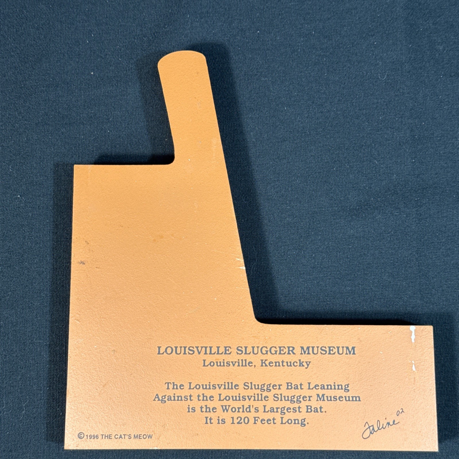 Cats Meow Village 96′ Louisville Slugger Museum Baseball Bat Kentucky Signed
