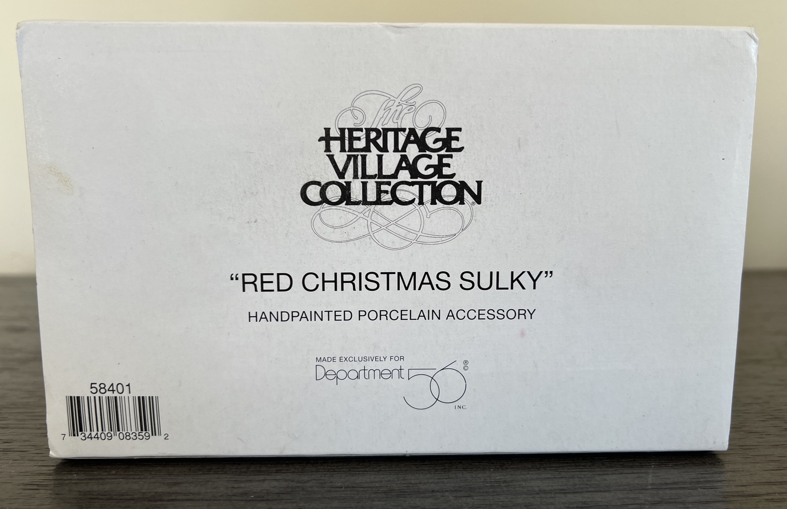Dept 56 Dickens Village “RED CHRISTMAS SULKY” 58401 Horse & Carriage *Read Desc.
