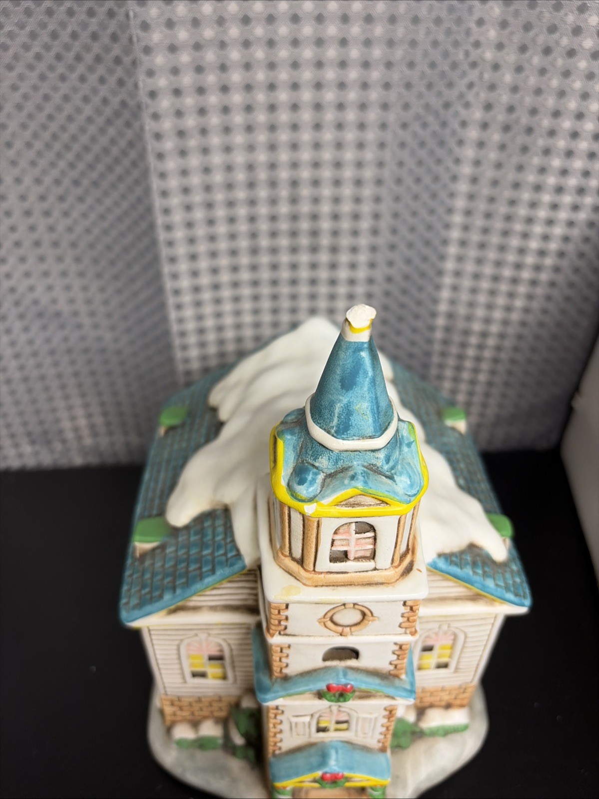 Vintage 1986 Colonial Village Lefton Church- No Light W/Tag And Original Box