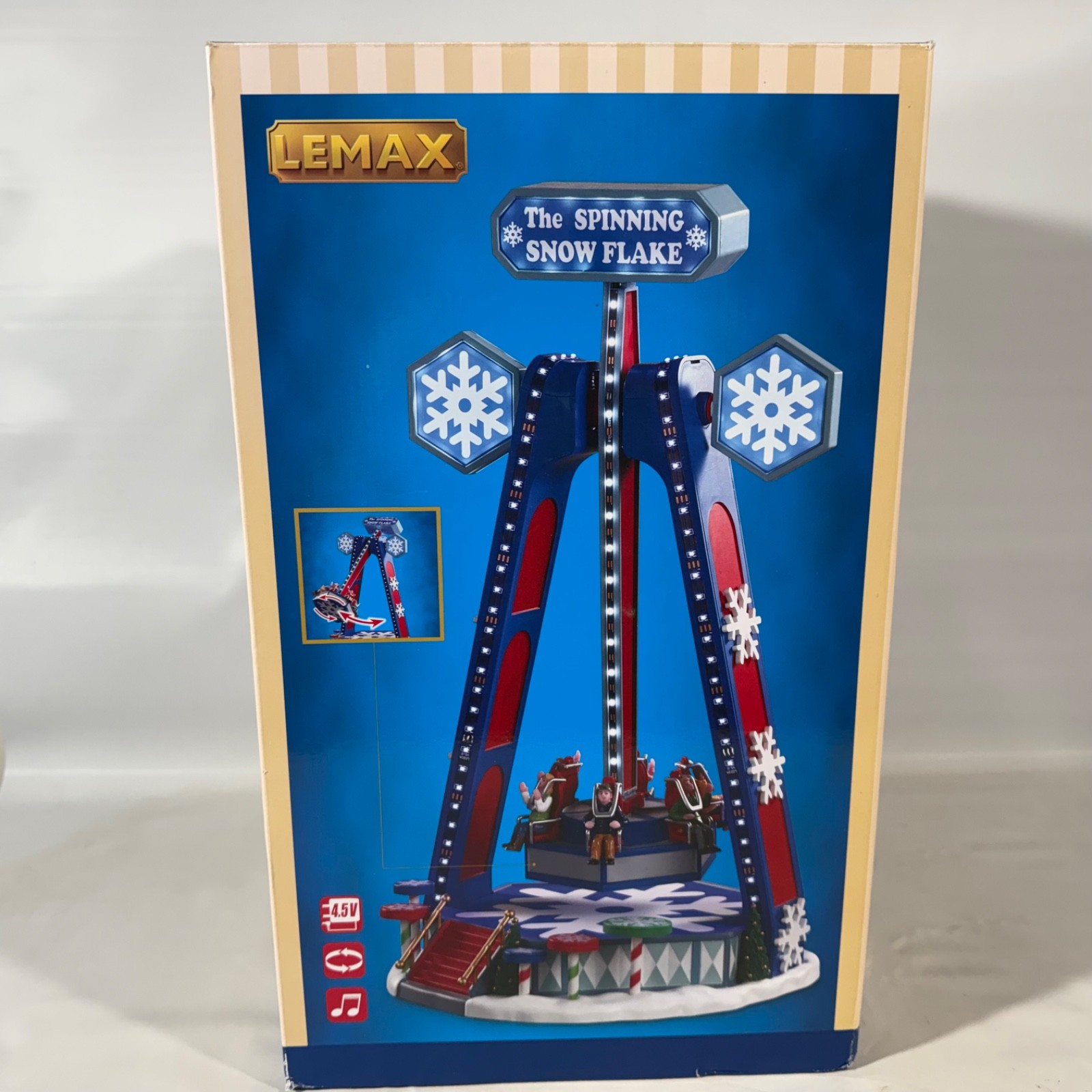 defective Lemax The Spinning Snowflake 04737 Christmas Holiday Carnival Village