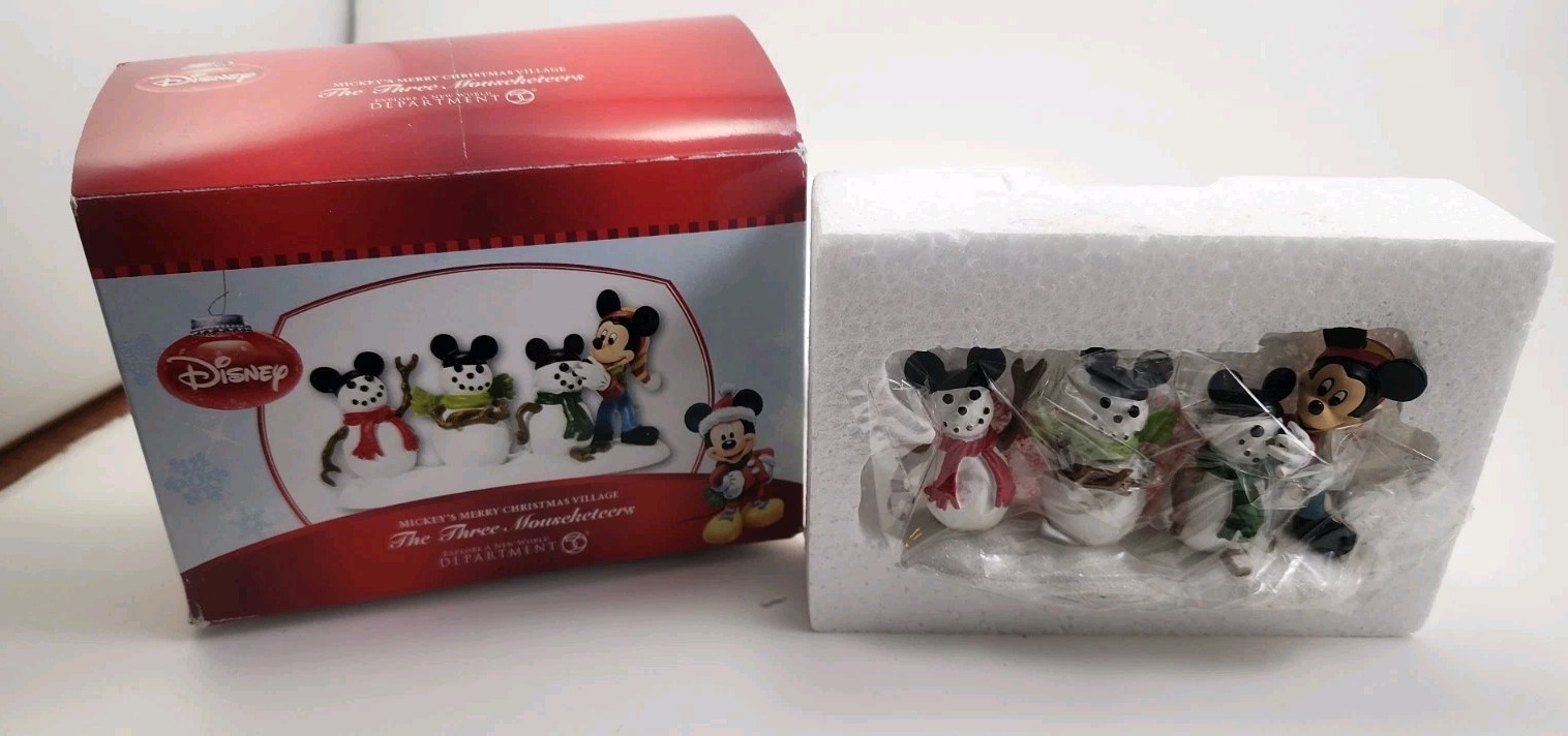 New Department 56 Disney Village The Three Mouseketeers Mickey Mouse NIB 2010