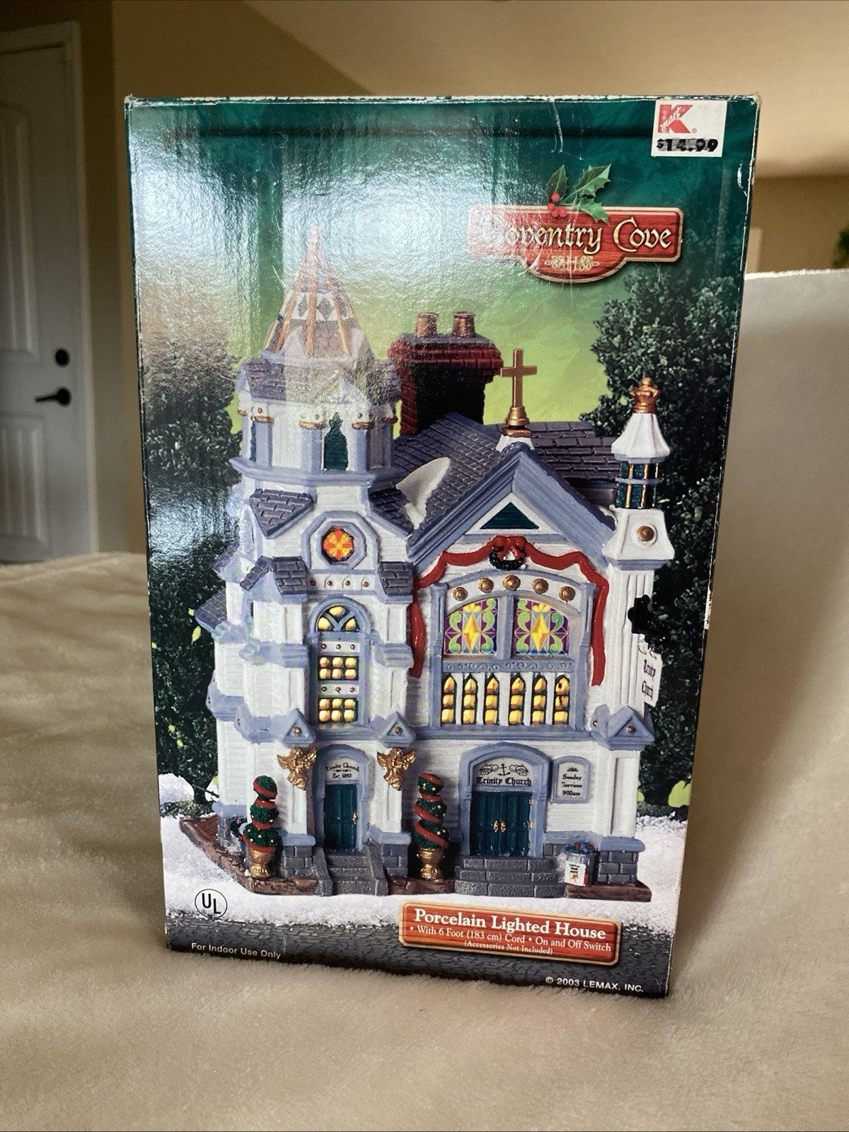 Christmas Village Lighted Le max Coventry Cove Trinity Church Vintage