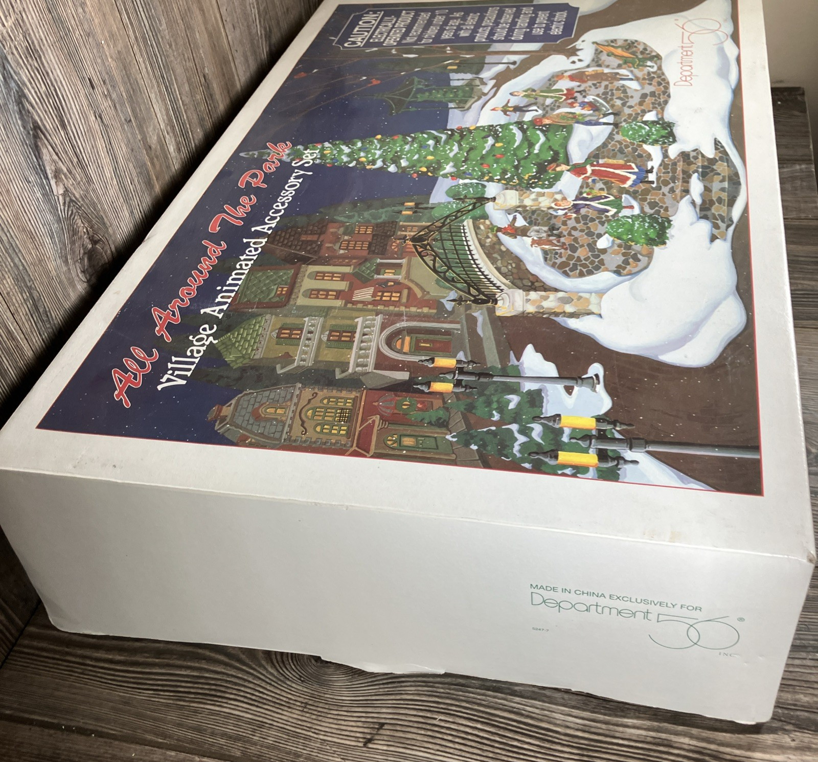 Dept 56 All Around the Park Animated Village Skating Rink Set w/Box Read VIDEO